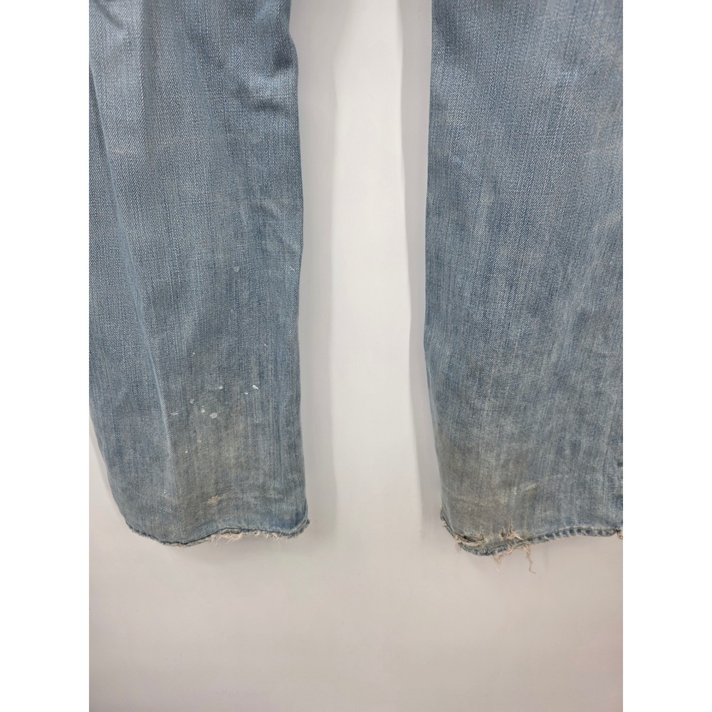 Vintage 2000s Y2K Abercrombie & Fitch Distressed Bootcut Jeans Light Wash 36x34 - Picture 4 of 9
